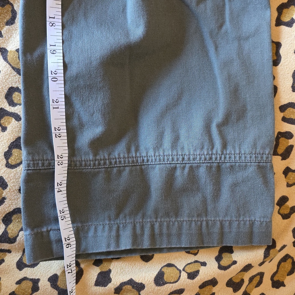 100% Cotton Sage Green Cargo Pants - Picture 7 of 9